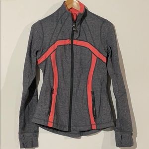 Lululemon define zip sweater in grey and pink